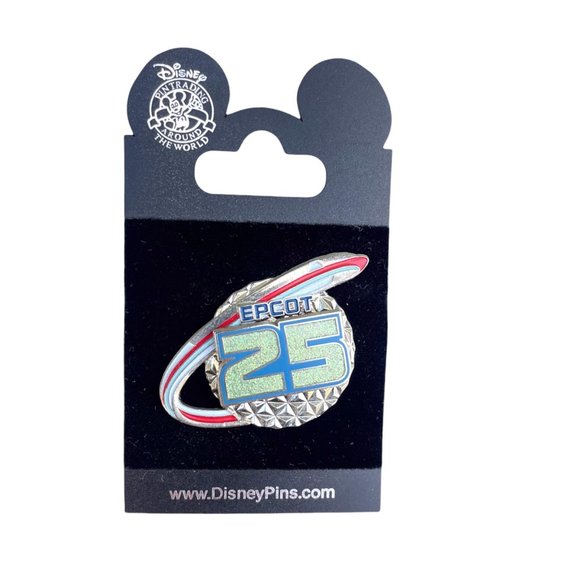 Walt Disney World Epcot 25th Anniversary Logo Spaceship Earth Monorail Pin - Picture 1 of 2